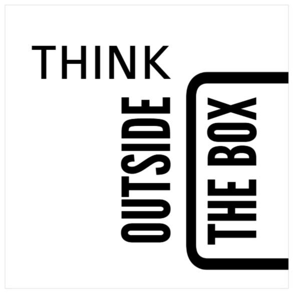 Wallsticker med citat – Think outside the box